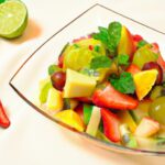 Refreshing Fruit Salad with Zesty Honey Lime Dressing Delight