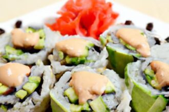 Delicious Vegan Sushi Rolls with Creamy Avocado & Crisp Cucumber