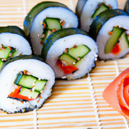 Delicious Vegan Sushi Rolls with Creamy Avocado & Crisp Cucumber