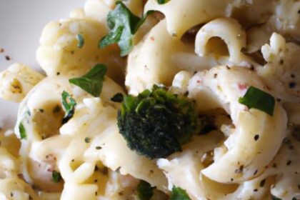 Creamy Vegan Alfredo Pasta with Nutty Cauliflower Twist
