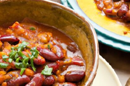 Hearty Vegetarian Three-Bean Chili: A Flavorful Feast