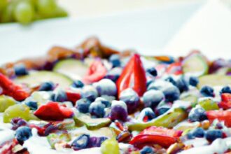 Delightful Fruit & Chocolate Dessert Pizza: A Sweet Twist