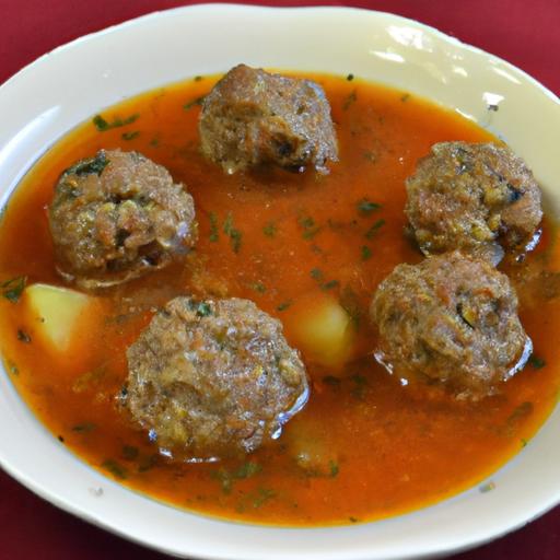 Hearty albondigas soup: Beef Meatballs in savory Broth