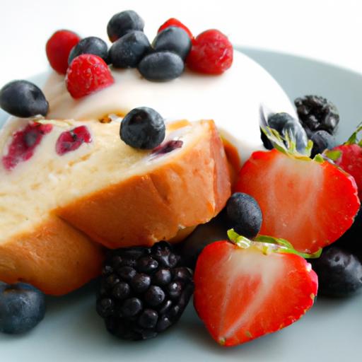 Heavenly Angel Food Cake Topped with Fresh Berries Bliss