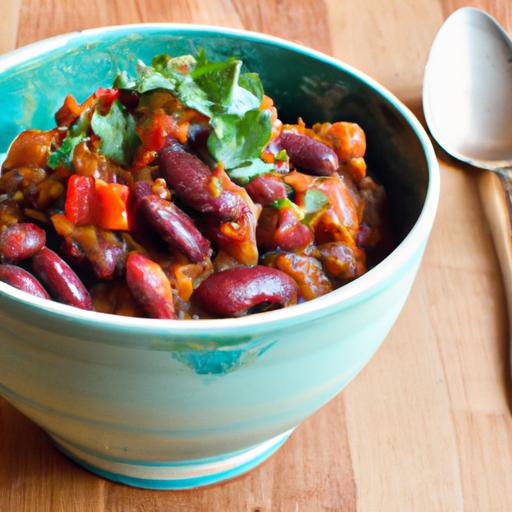 Hearty Vegetarian Three-Bean Chili: A Flavorful Feast