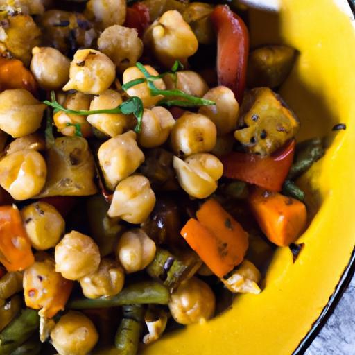Flavorful One-Pan Roasted Veggies & Chickpeas Delight
