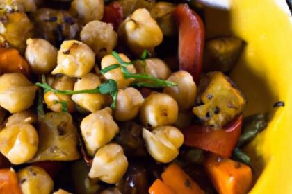 Flavorful One-Pan Roasted Veggies & Chickpeas Delight