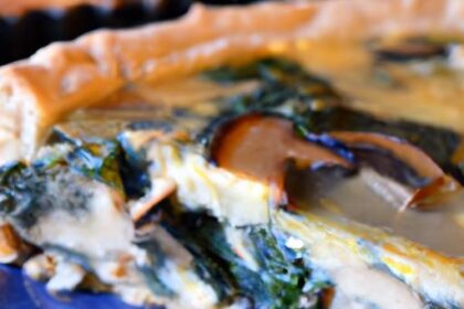 Vibrant Vegan Spinach & Mushroom Quiche: A Savory Delight