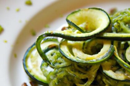 Zesty Spiralized Zucchini with Fresh Homemade Pesto Flair