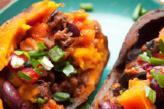 Hearty Stuffed Sweet Potatoes with Black Beans Delight