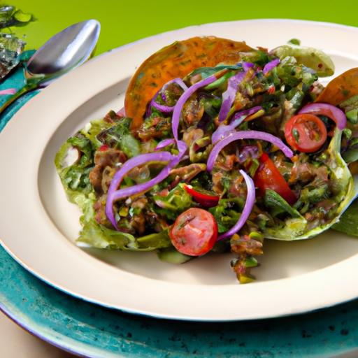 Taco Salad Twist: Savory Ground Beef Meets Crunchy Greens